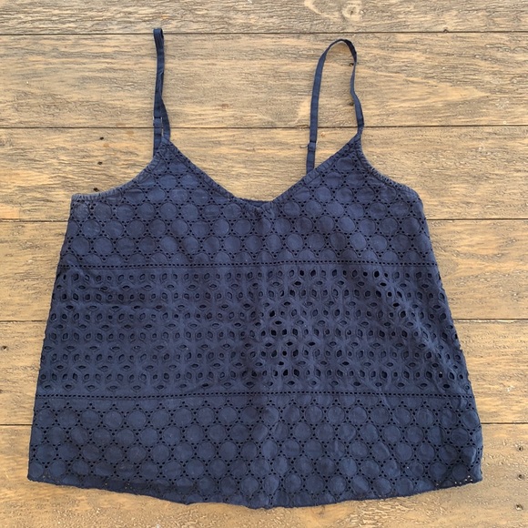 Hollister Flowy Navy Tank Top - Picture 1 of 6